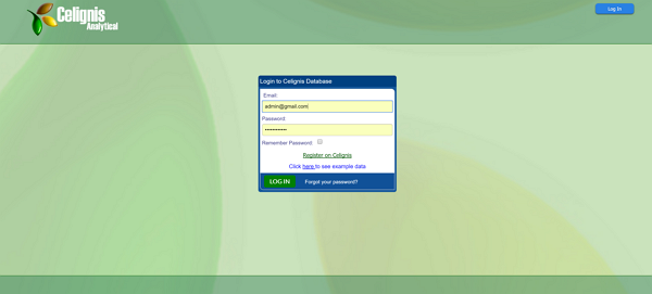 login page