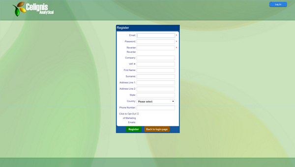 registration page