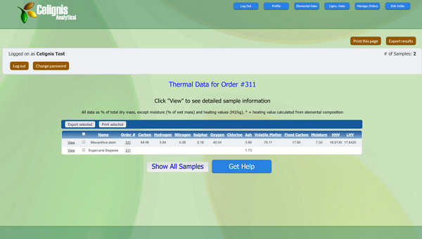 view thermal data